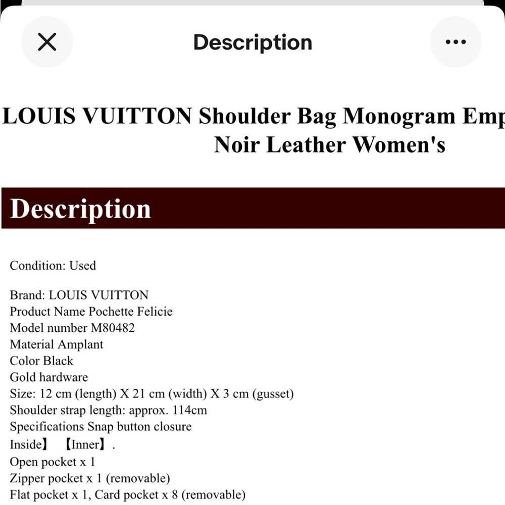Authentic Louis Vuitton Crossbody - Picture 10 of 11